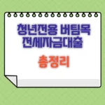 주택도시기금 청년 버팀목 전세자금대출